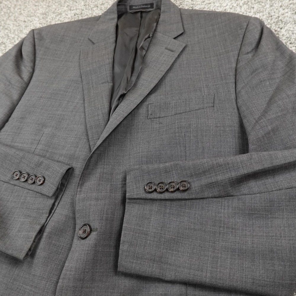 Ralph Lauren Blazer Mens 42 Gray Wool Two Button Sport Coat Suit Jacket Classic